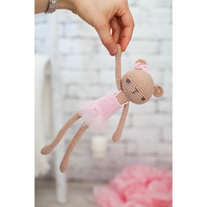 Наборы для вязания амигуруми: Мягкая игрушка «Мишуля Ханни», 10 х 4 х 14 см