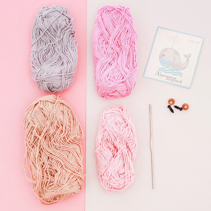 Наборы для вязания амигуруми: Мягкая игрушка «Девочка Мила», 10 х 4 х 14 см