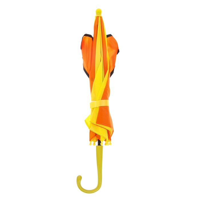 Зонт детский "Лисичка", механический, с ушками, r=26см, цвет жёлтый/оранжевый