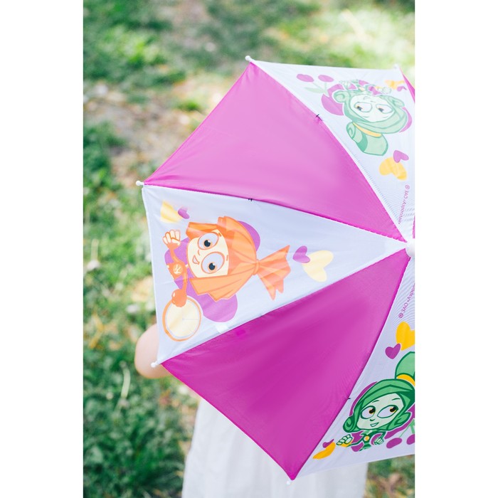 Зонт детский ФИКСИКИ "Симка и Верта" , 8 спиц d=52 см