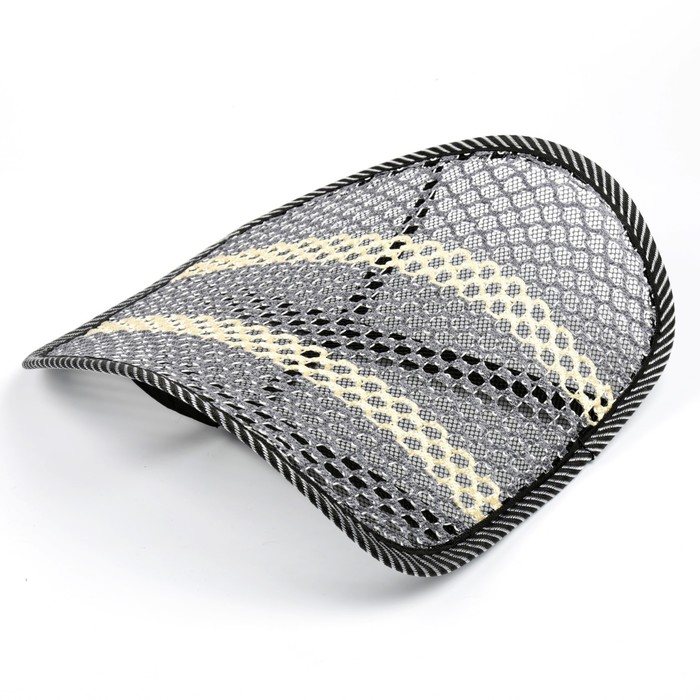 Ортопедическая накидка на сиденье, плетёнка, 38 x 39 см, темно-серый