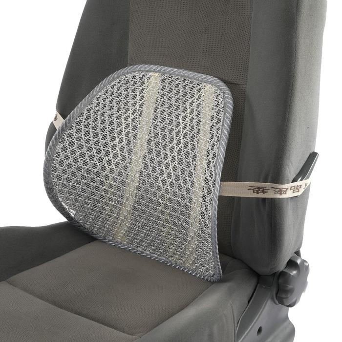 Ортопедическая накидка на сиденье, плетёнка, 38 x 39 см, темно-серый