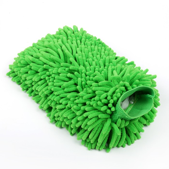 Варежка для мытья, микрофибра, супервпитывающая 32x19 см, микс