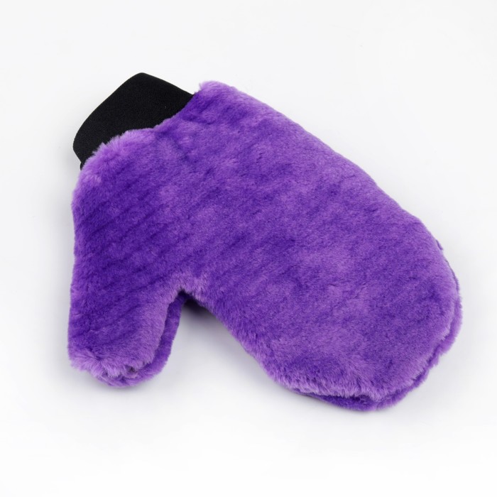 Варежка для полировки 25 x 20 см, искусственный мех, микс