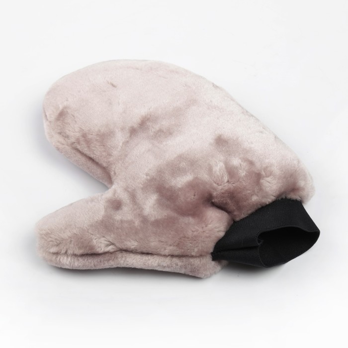 Варежка для полировки 25 x 20 см, искусственный мех, микс