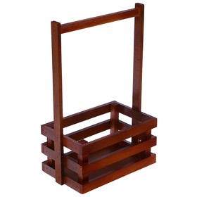 

Кашпо деревянное 20×13×34 см "Classic", трёхреечное, с ручкой, коричневый Дарим Красиво