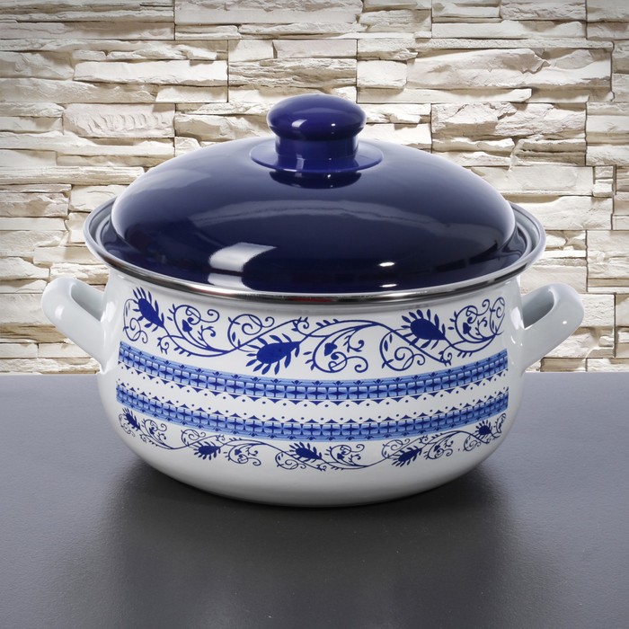 Кастрюля 3 л "Морозко", 18 см, эмалированная крышка