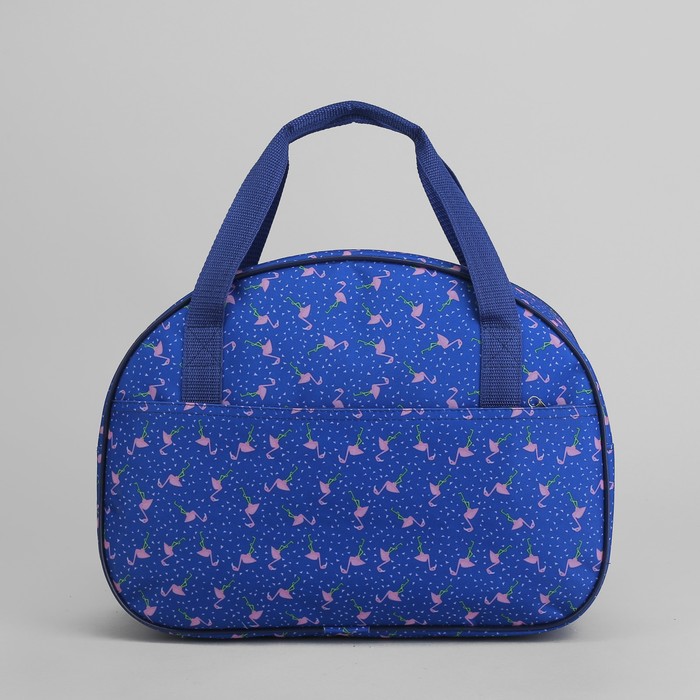 Саквояж «Фламинго», отдел на молнии, наружный карман, цвет ярко-синий