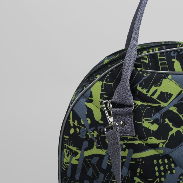 Саквояж, отдел на молнии, наружный карман, длинный ремень, камуфляж/жёлтый