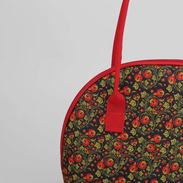 Сумка дорожная, отдел на молнии, наружный карман, цвет жёлтый/хохлома