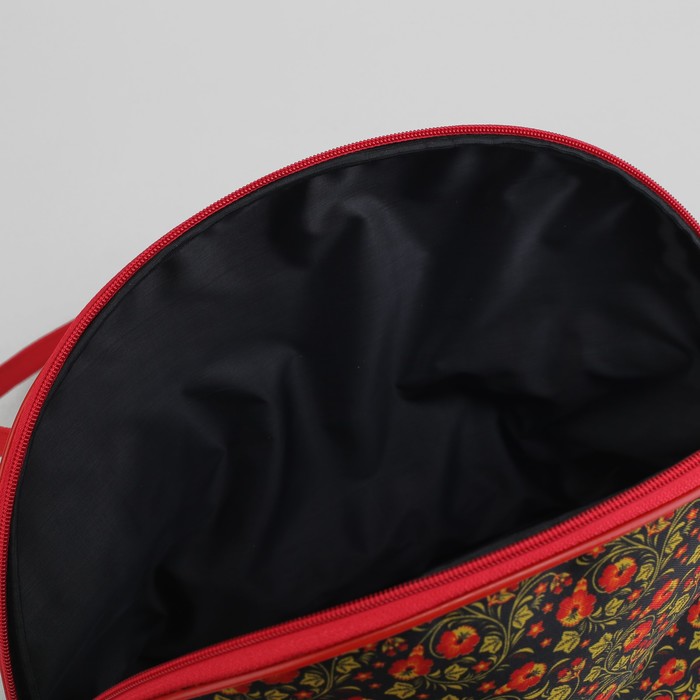 Сумка дорожная, отдел на молнии, наружный карман, цвет жёлтый/хохлома