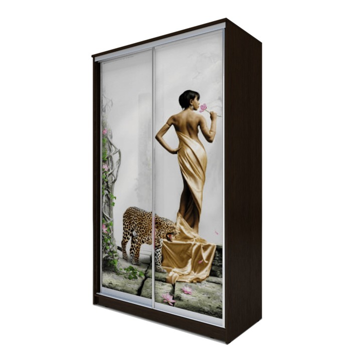 Шкаф-купе Хит-24-17-77  Венге магия, Девушка с леопардом