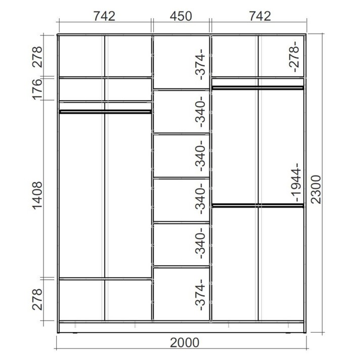 Шкаф-купе Хит-23-20-777 Дуб девонширский, Девушка с леопардом