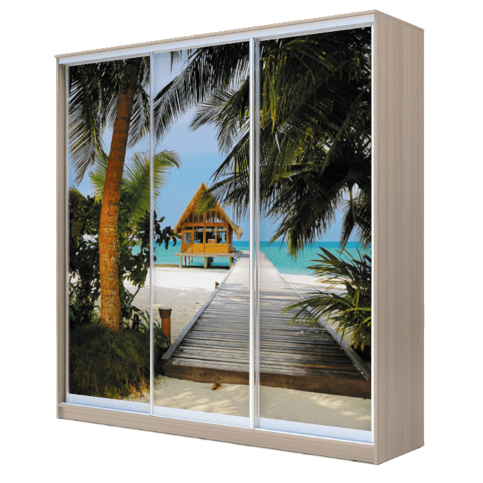 Шкаф-купе Хит-24-20-777 Ясень шимо светлый, Море