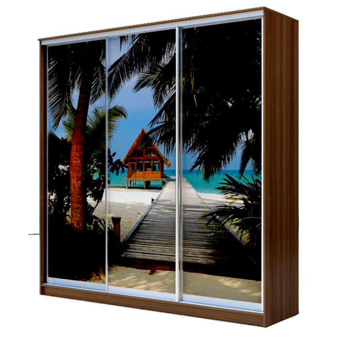 Шкаф-купе Хит-24-20-777 Ясень шимо тёмный, Море