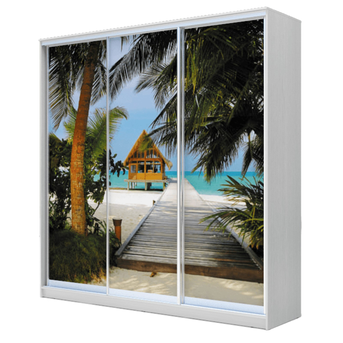 Шкаф-купе Хит-24-20-777 Белый, Море