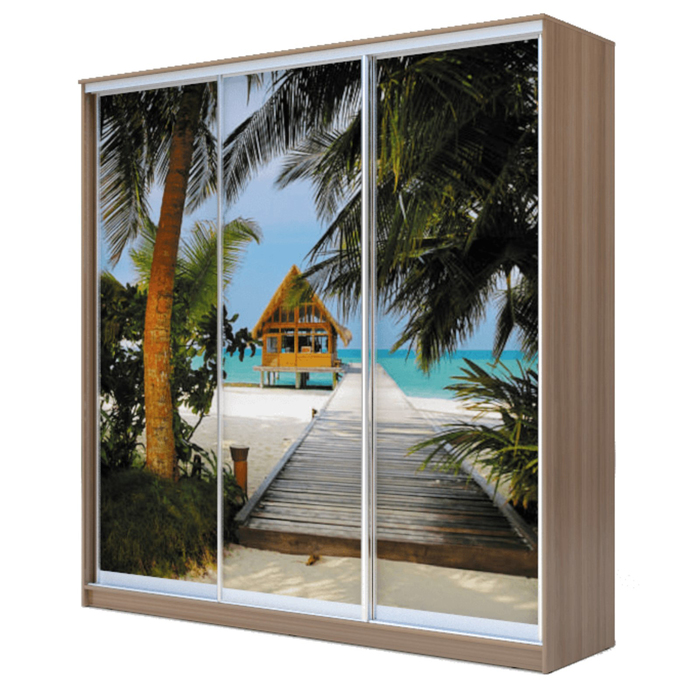 Шкаф-купе Хит-23-20-777 Ясень шимо тёмный, Море