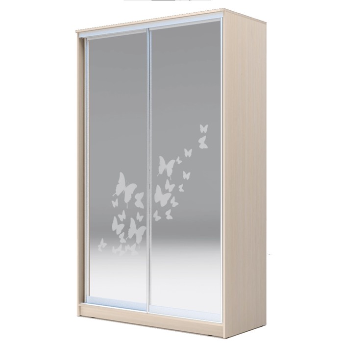 Шкаф-купе Хит-23-12-66 Дуб девонширский, бабочки