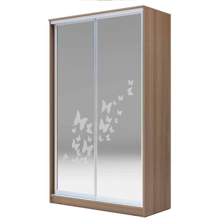 Шкаф-купе Хит-24-14-66 Ясень шимо тёмный, Бабочки