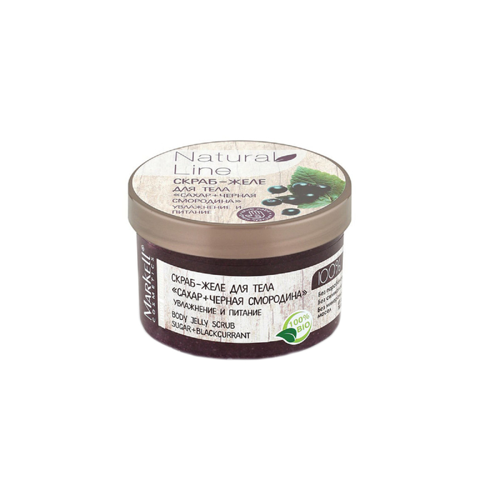 Скраб-желе для тела, сахар+черная смородина, 280 г