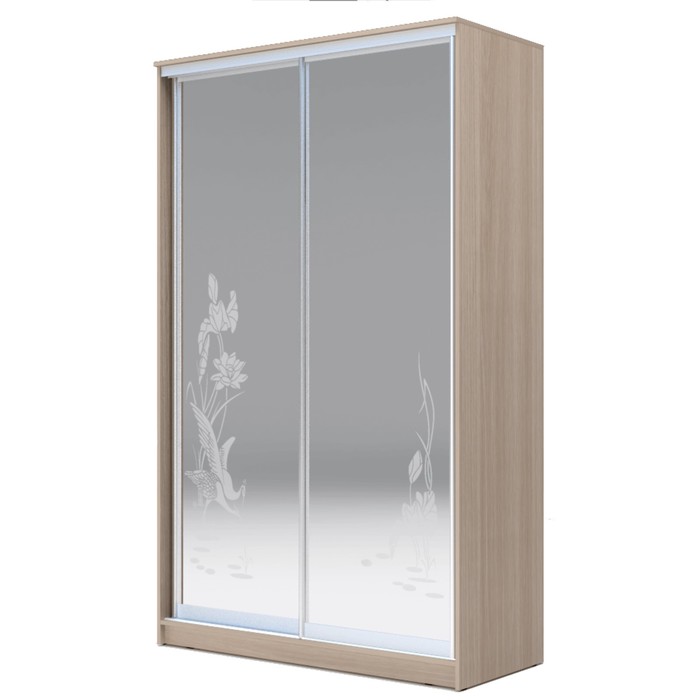 Шкаф-купе Хит-23-14-66 Ясень шимо светлый, цапли