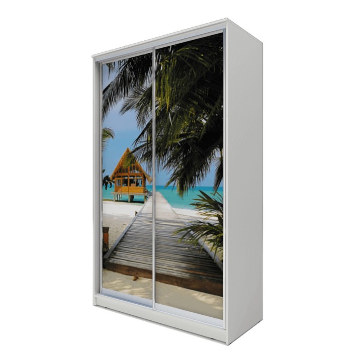 Шкаф-купе Хит-23-14-77 Белый, Море