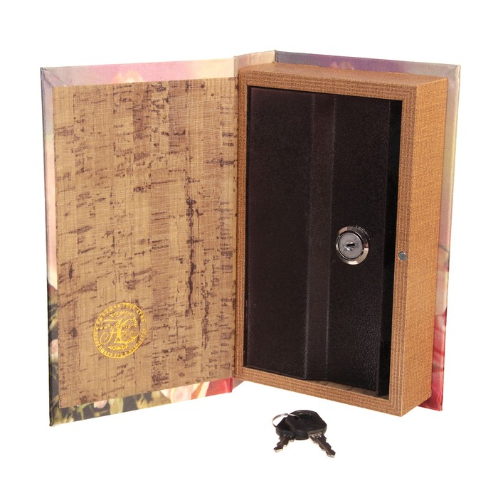 Сейф-книга дерево под шёлк "Маленькая фея в розе" 21х13х5 см