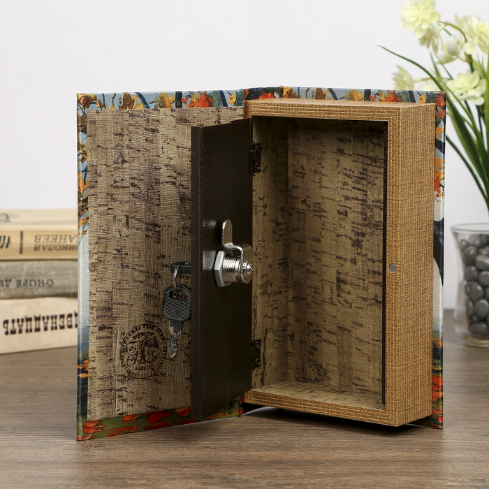 Сейф-книга дерево под шёлк "Осень в парке" 21х13х5 см