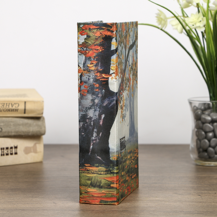 Сейф-книга дерево под шёлк "Осень в парке" 21х13х5 см