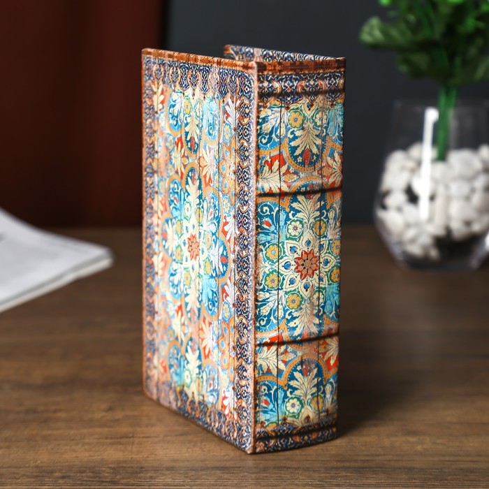 Сейф-книга дерево "Восточный ковёр" кожзам 17х11х5 см