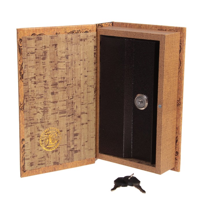 Сейф-книга дерево "Старинный орнамент" кожзам 21х13х5 см