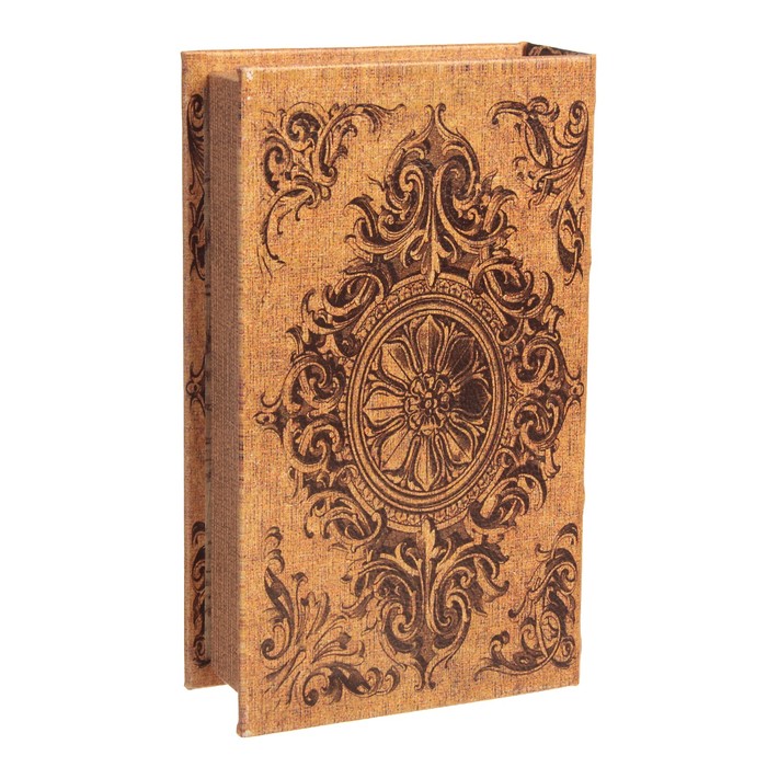 Сейф-книга дерево "Старинный орнамент" кожзам 21х13х5 см
