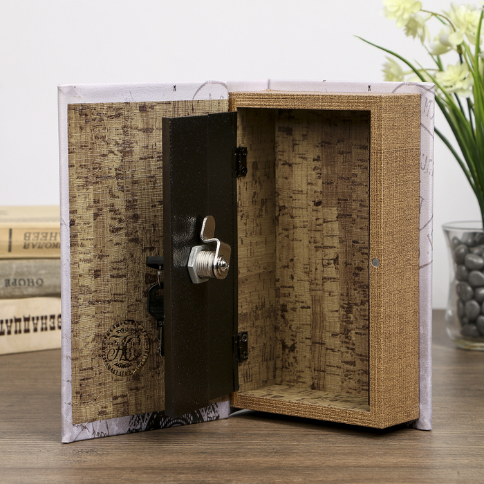 Сейф-книга дерево "Эйфелева башня. Париж" кожзам 21х13х5 см