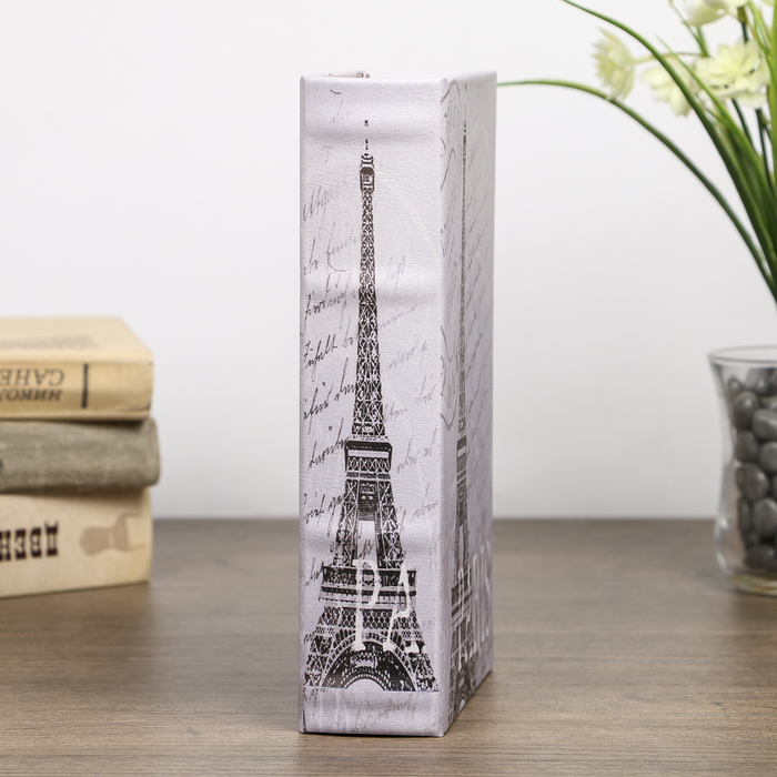 Сейф-книга дерево "Эйфелева башня. Париж" кожзам 21х13х5 см