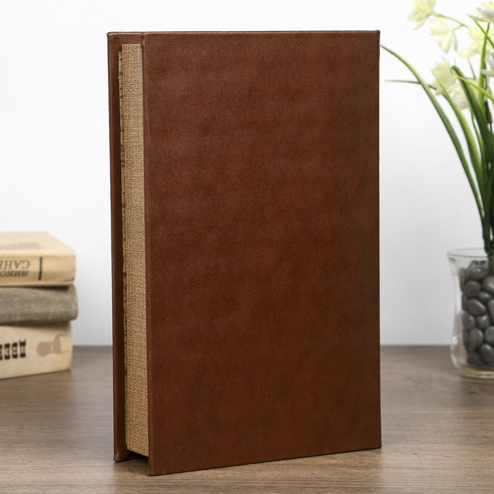 Сейф-книга дерево "Фамильный герб" состаренный, кожзам 26х17х5 см