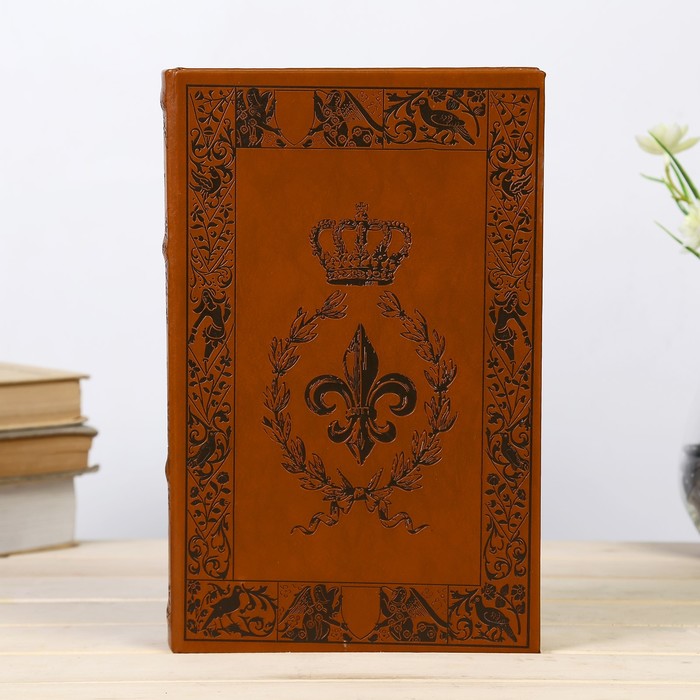 Ключница-книга дерево "Книга императора" кожзам 26х17х5 см