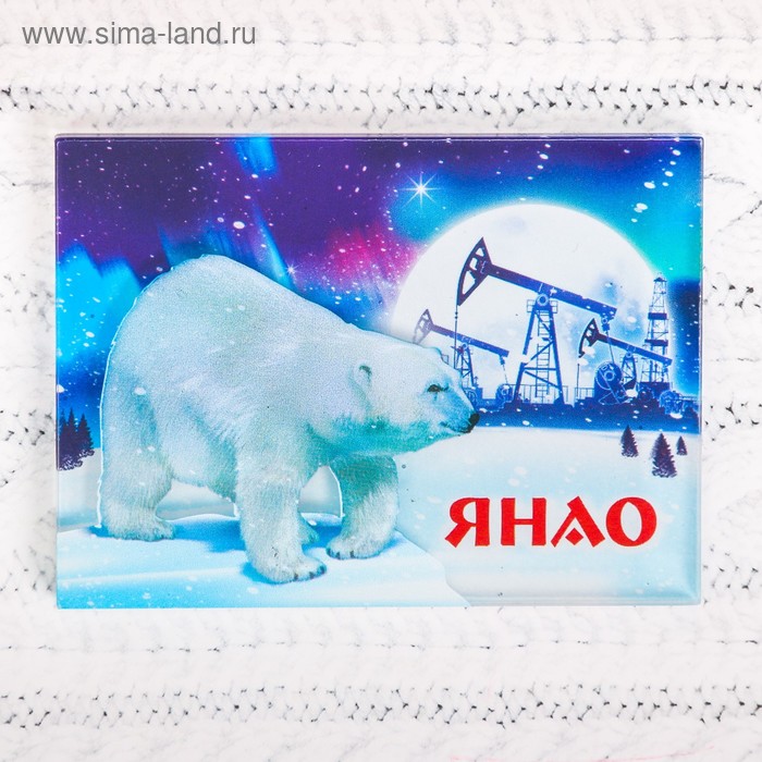 

Магнит «ЯНАО. Белый медведь и нефтяные вышки»