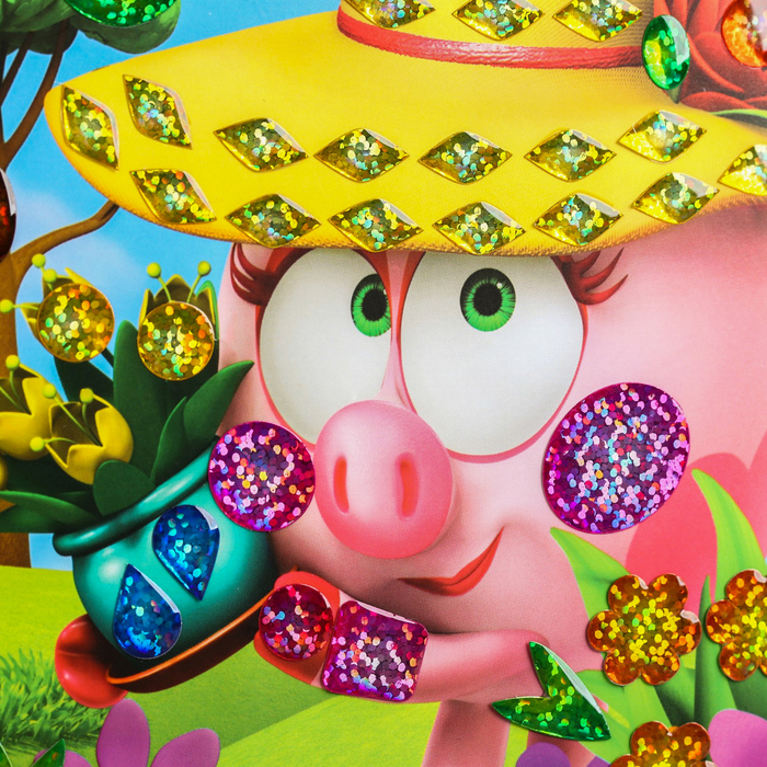 Мозаика гелевыми стразами СМЕШАРИКИ "Королева красоты!"