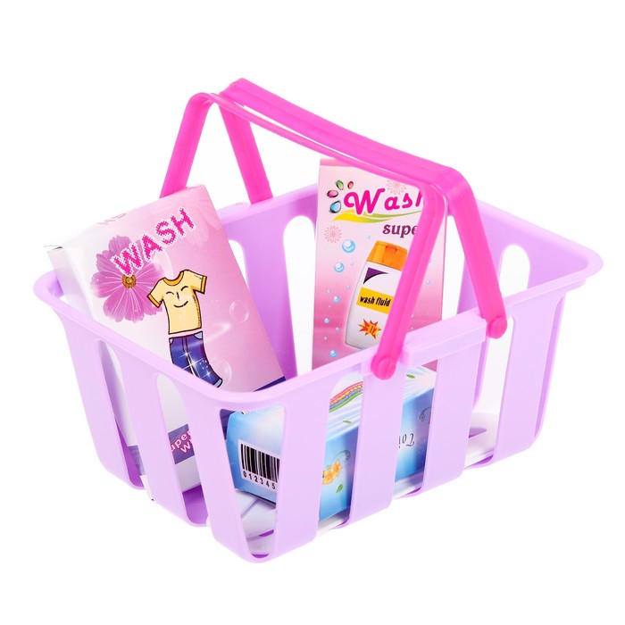 Набор бытовой техники «Карамель» с аксессуарами: стиральная машина, утюг, гладильная доска