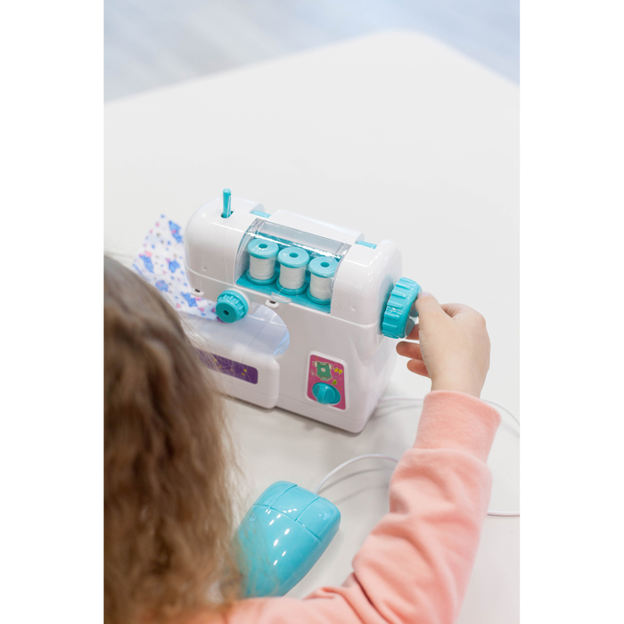 Швейная машина "Карамель" с набором для дизайна одежды и манекеном, цвет мята