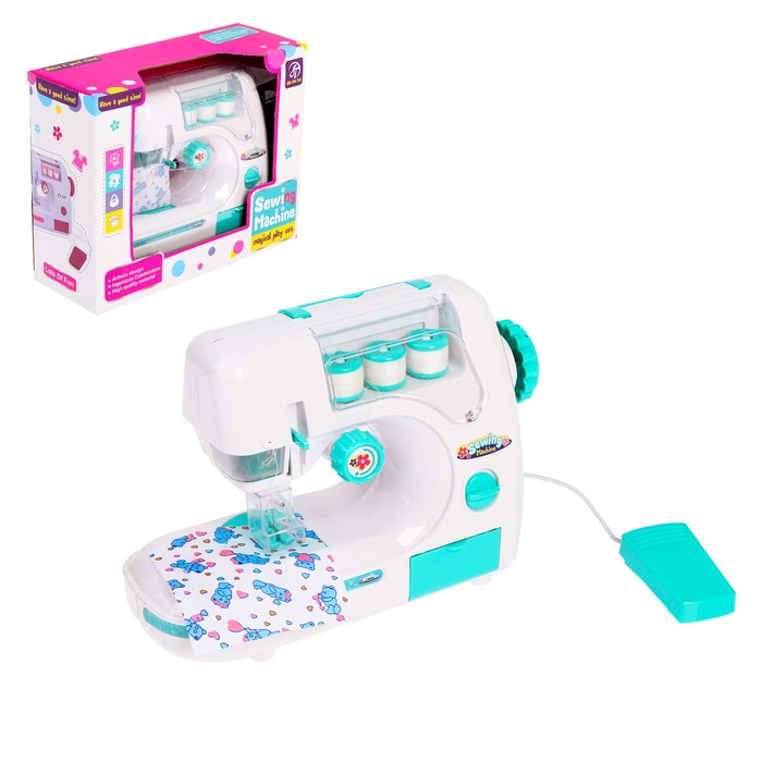 Швейная машина "Карамель" с 3 катушками, цвет мята