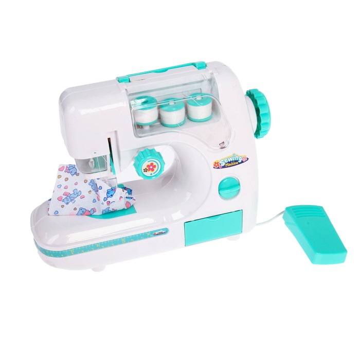 Швейная машина "Карамель" с 3 катушками и аппаратом для декора одежды, цвет мята