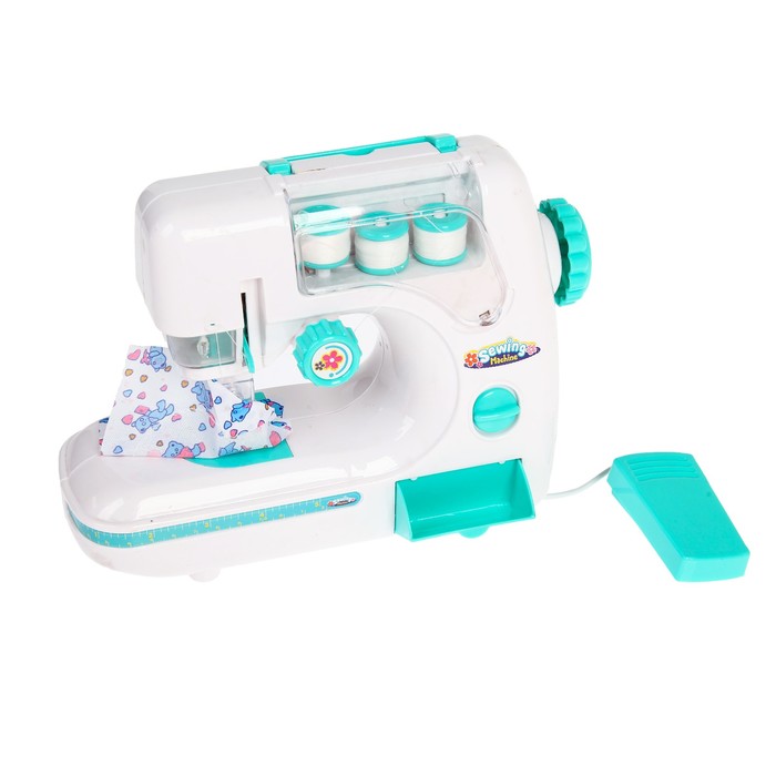 Швейная машина "Карамель" с 3 катушками и аппаратом для декора одежды, цвет мята