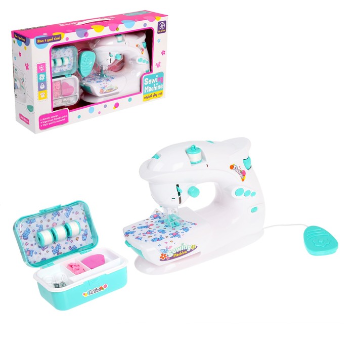 Швейная машина "Карамель" с катушкой и аксессуарами, цвет мята