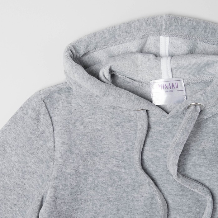 Спортивный костюм из велюра MINAKU, рост 110-116 см, цвет серый