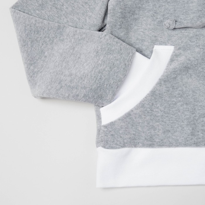 Спортивный костюм из велюра MINAKU, рост 110-116 см, цвет серый