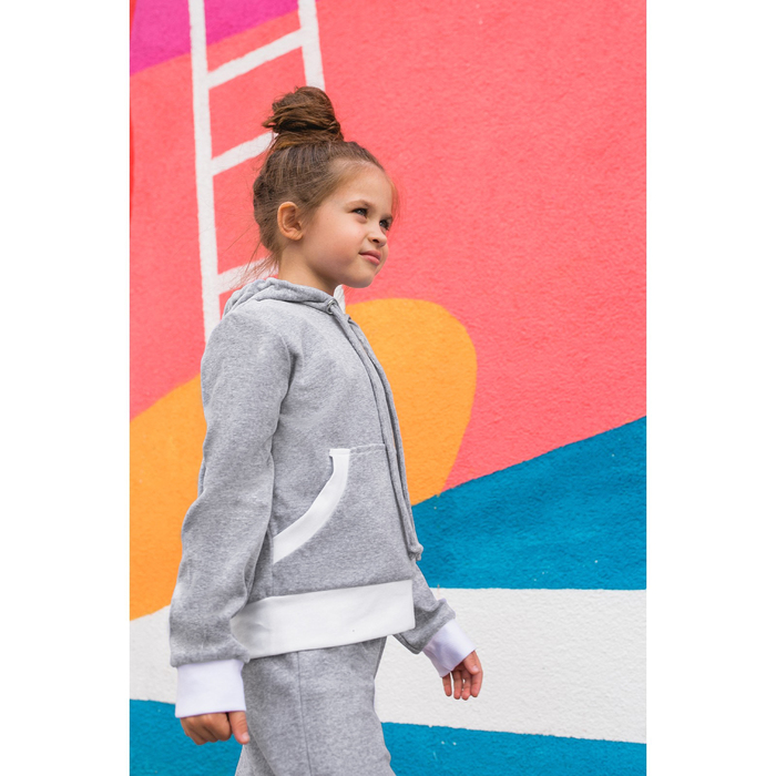 Спортивный костюм из велюра MINAKU, рост 110-116 см, цвет серый