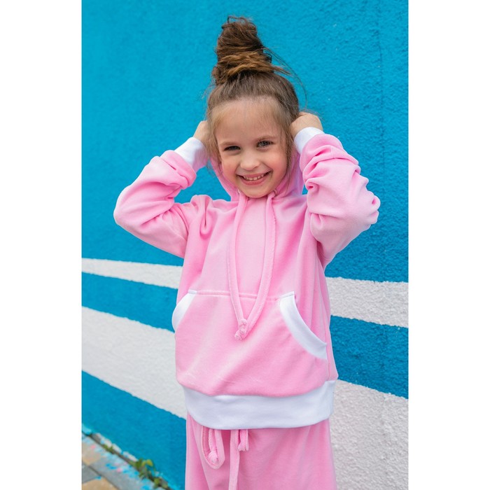 Спортивный костюм из велюра MINAKU, рост 86-92 см, цвет розовый