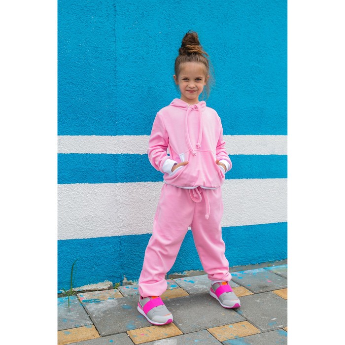 Спортивный костюм из велюра MINAKU, рост 110-116 см, цвет розовый