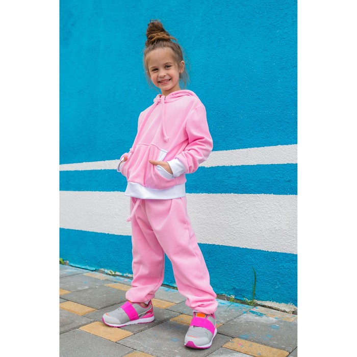 Спортивный костюм из велюра MINAKU, рост 110-116 см, цвет розовый